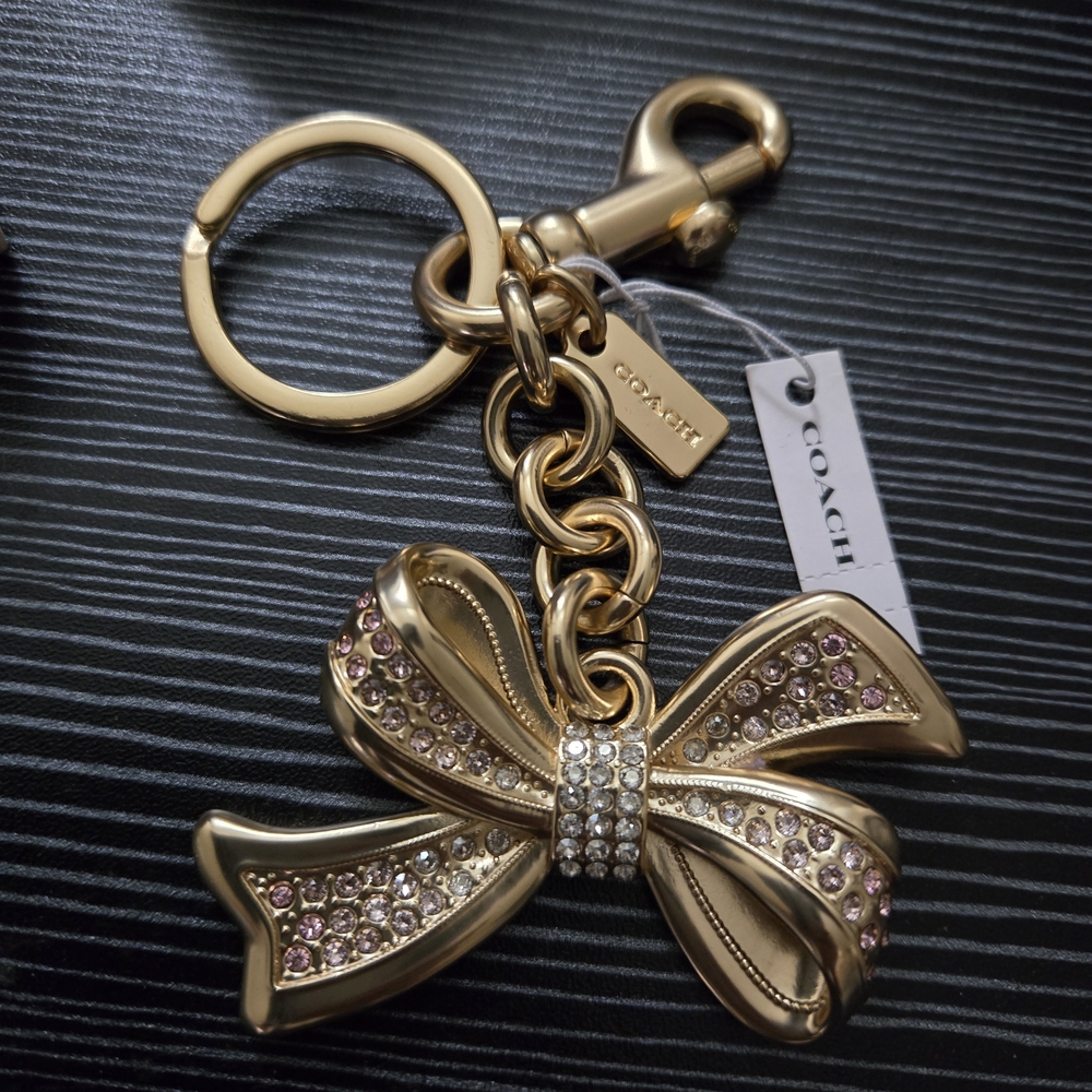 Coach Ribbon Bow Key Chain Bag Charm